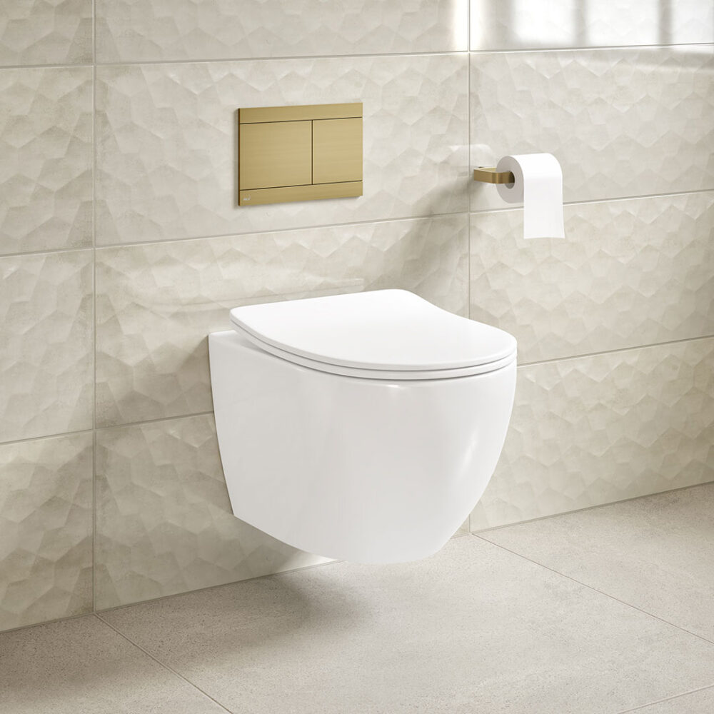 Edison Wall Hung Toilet Pan & Slim Soft Close Seat - Image 2