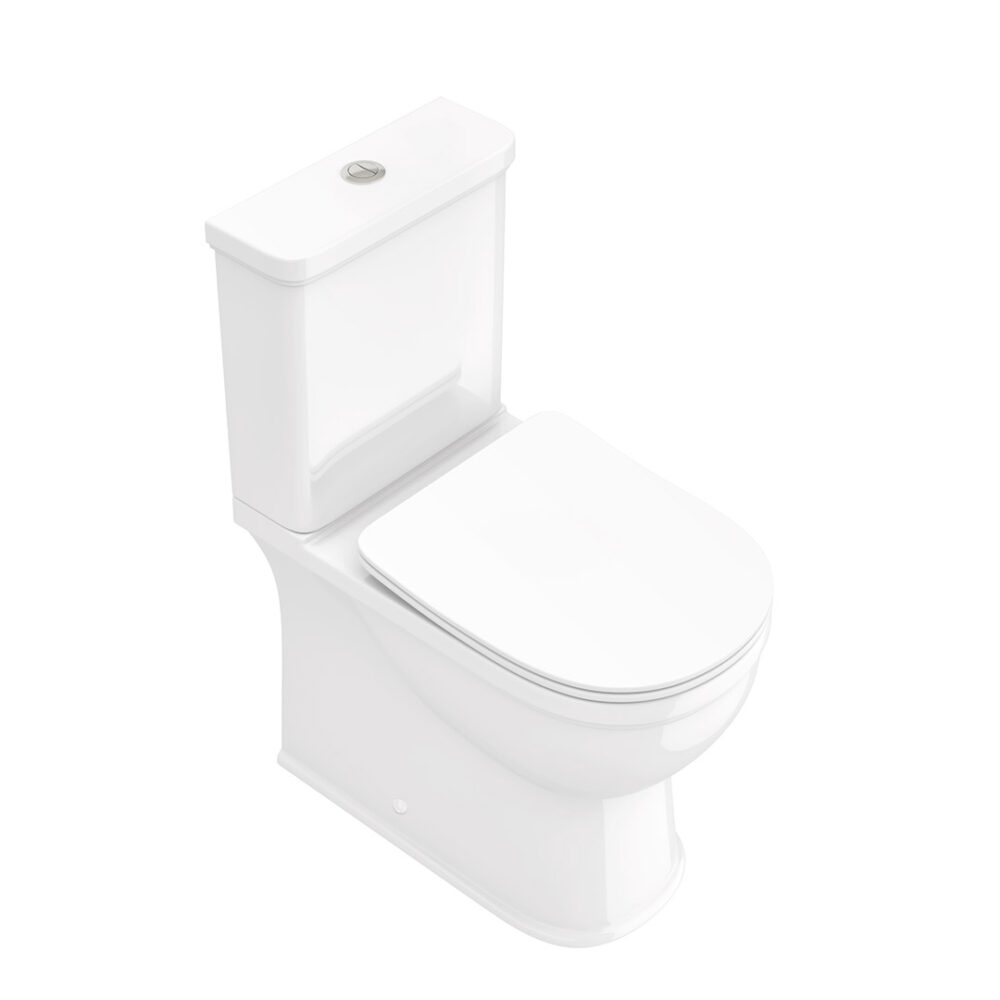 Farnham Fully Enclosed Toilet Pan, Cistern & Slim Soft Close Seat - Image 3