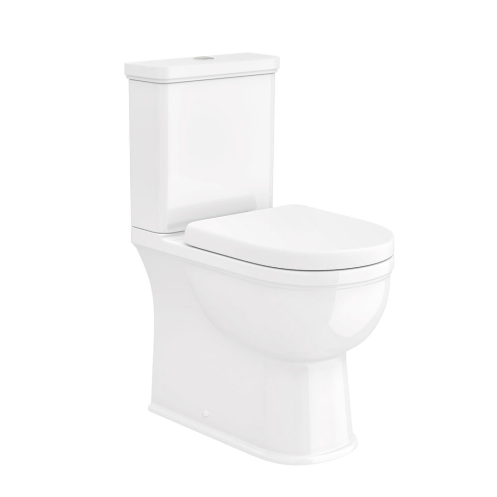 Farnham Fully Enclosed Toilet Pan, Cistern & Standard Soft Close Seat