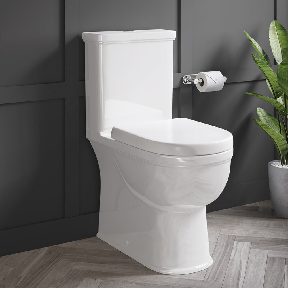 Farnham Fully Enclosed Toilet Pan, Cistern & Standard Soft Close Seat - Image 2