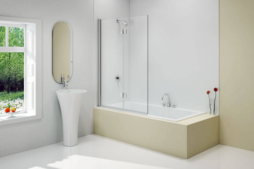 Merlyn 2 Panel Folding Bath Screen