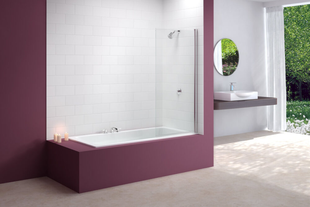 Merlyn Single Square Bath Screen