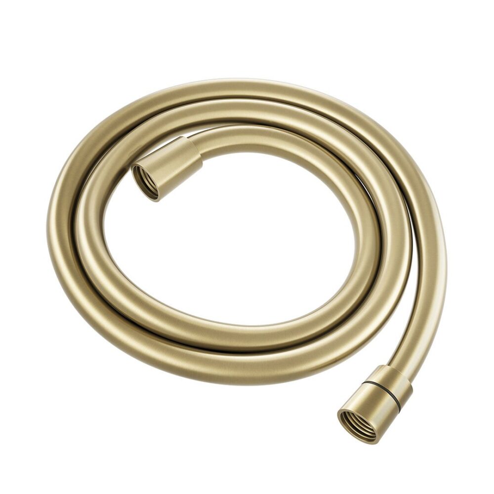 1.5m PVC Smooth Shower Hose Brushed Brass