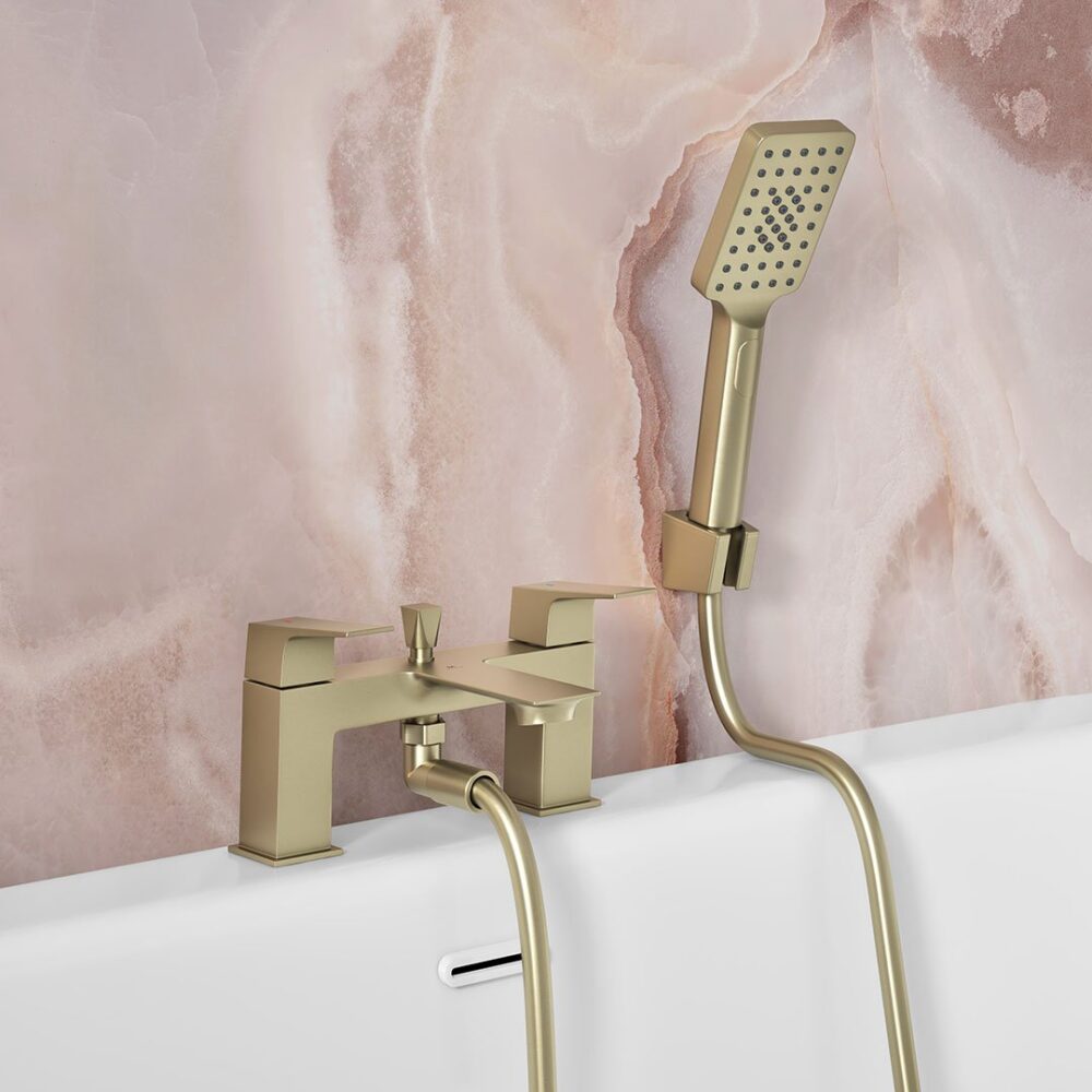 Dayla Bath Shower Mixer & Kit Brushed Brass - Image 2