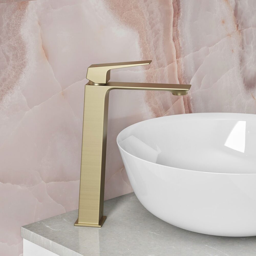 Dayla Tall Basin Mono Brushed Brass c/w Universal Waste - Image 2