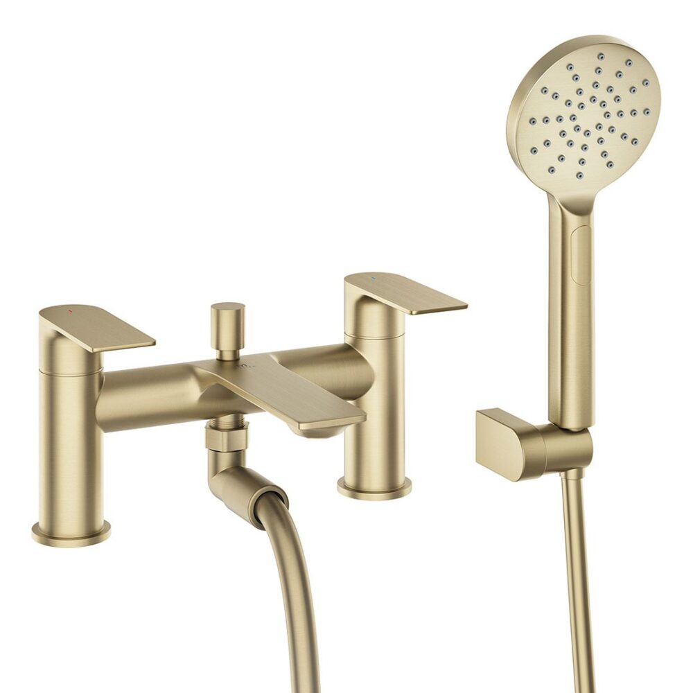 Kallan Bath Shower Mixer & Kit Brushed Brass