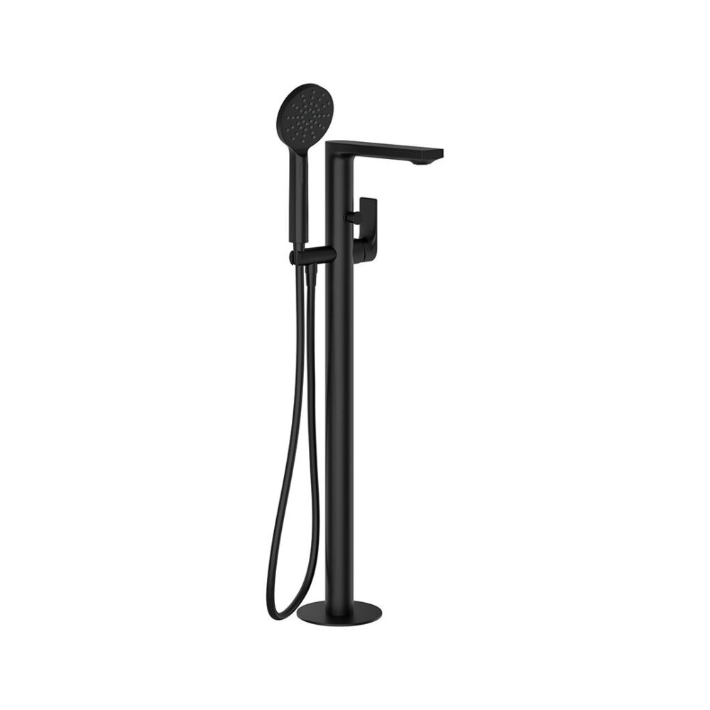 Kallan EASY-PLUMB Floor Standing Bath Shower Mixer Black