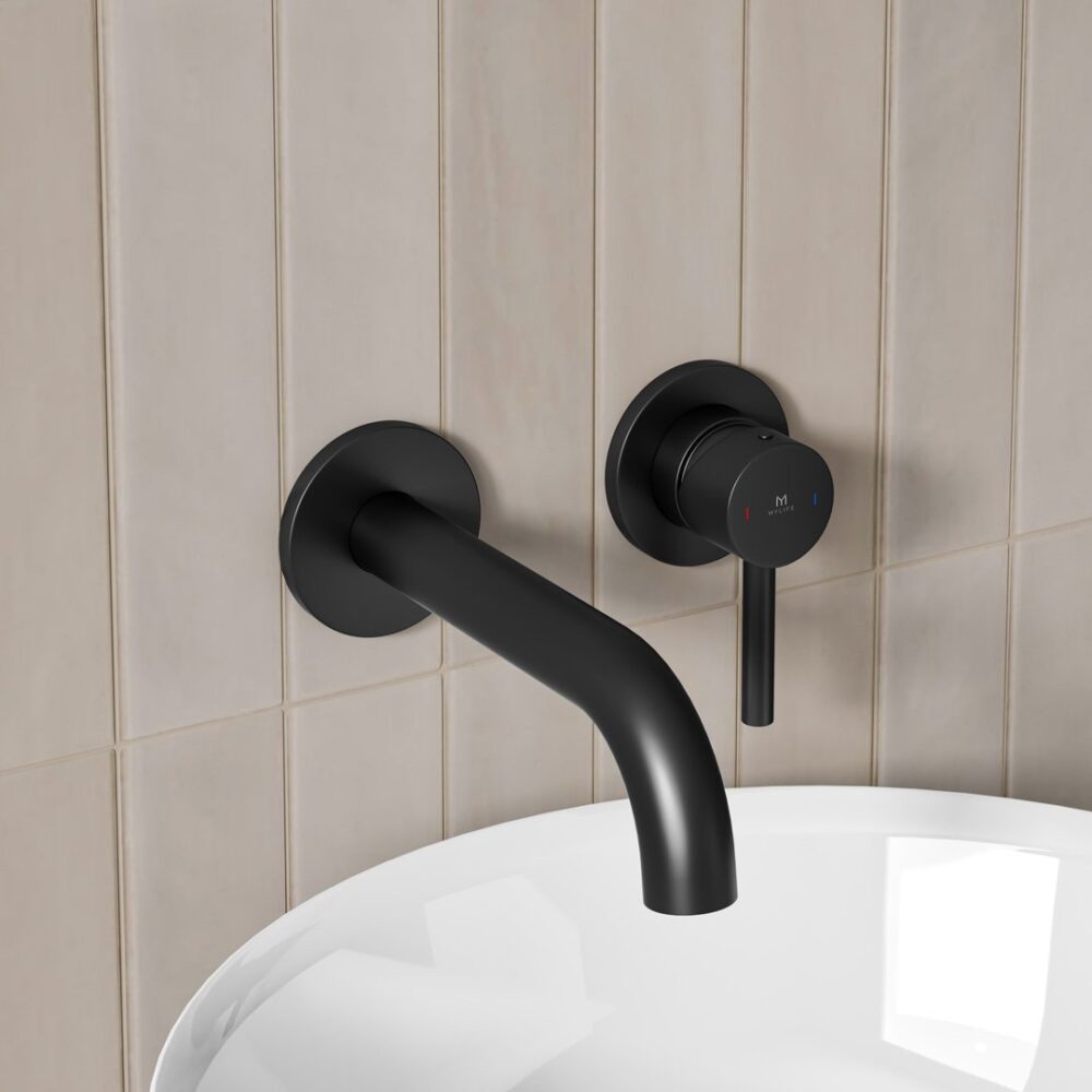 Ryver - Black Easy-Plumb Wall Mounted Basin Mono - Image 2