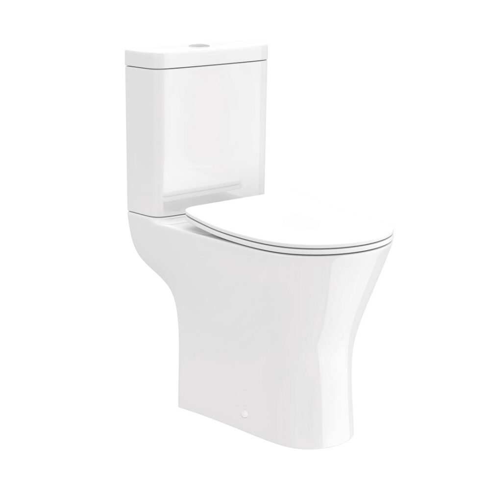 Preston Open Back Toilet Pan, Cistern & Slim Soft Close Seat