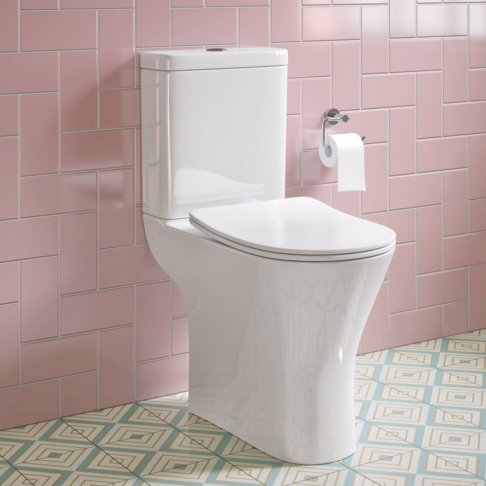 Preston Open Back Toilet Pan, Cistern & Slim Soft Close Seat - Image 2