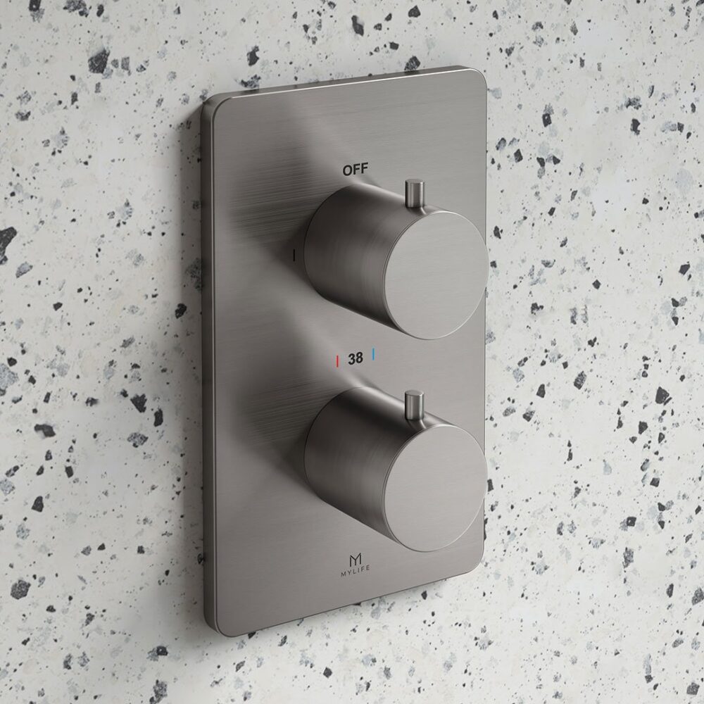 2 Outlet Wall Plate Gun Metal - Image 4