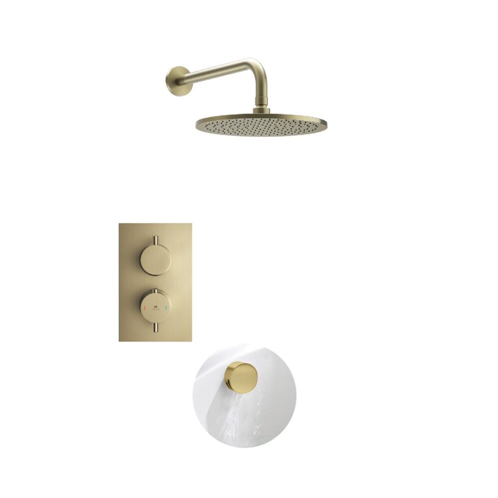 Brushed Brass Bath Kit 1