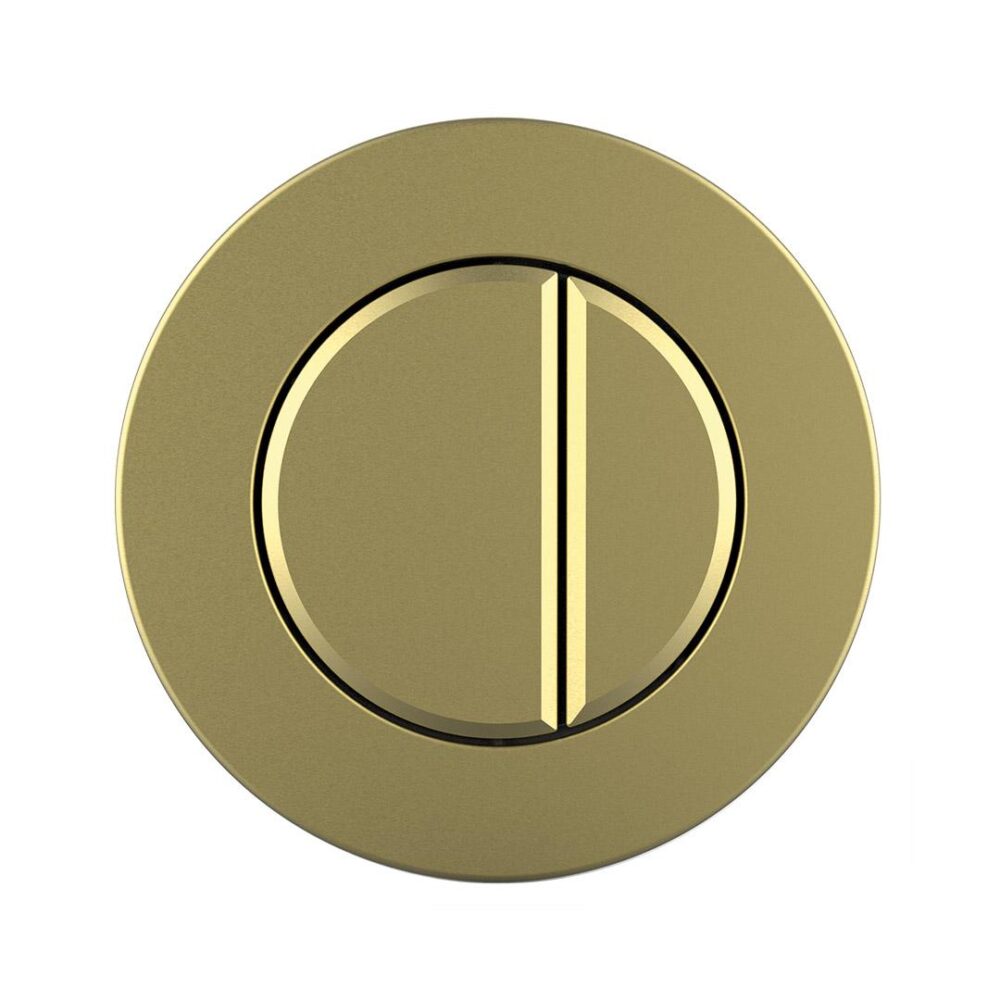 Brushed Brass Round Push Buttons for Solution Cisterns