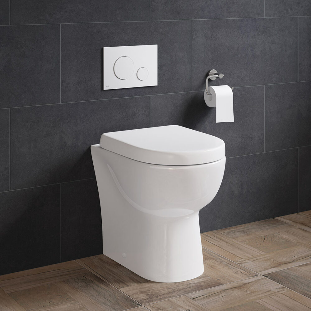 Finley Back To Wall Toilet Pan & D-Shape Soft Close Seat - Image 2