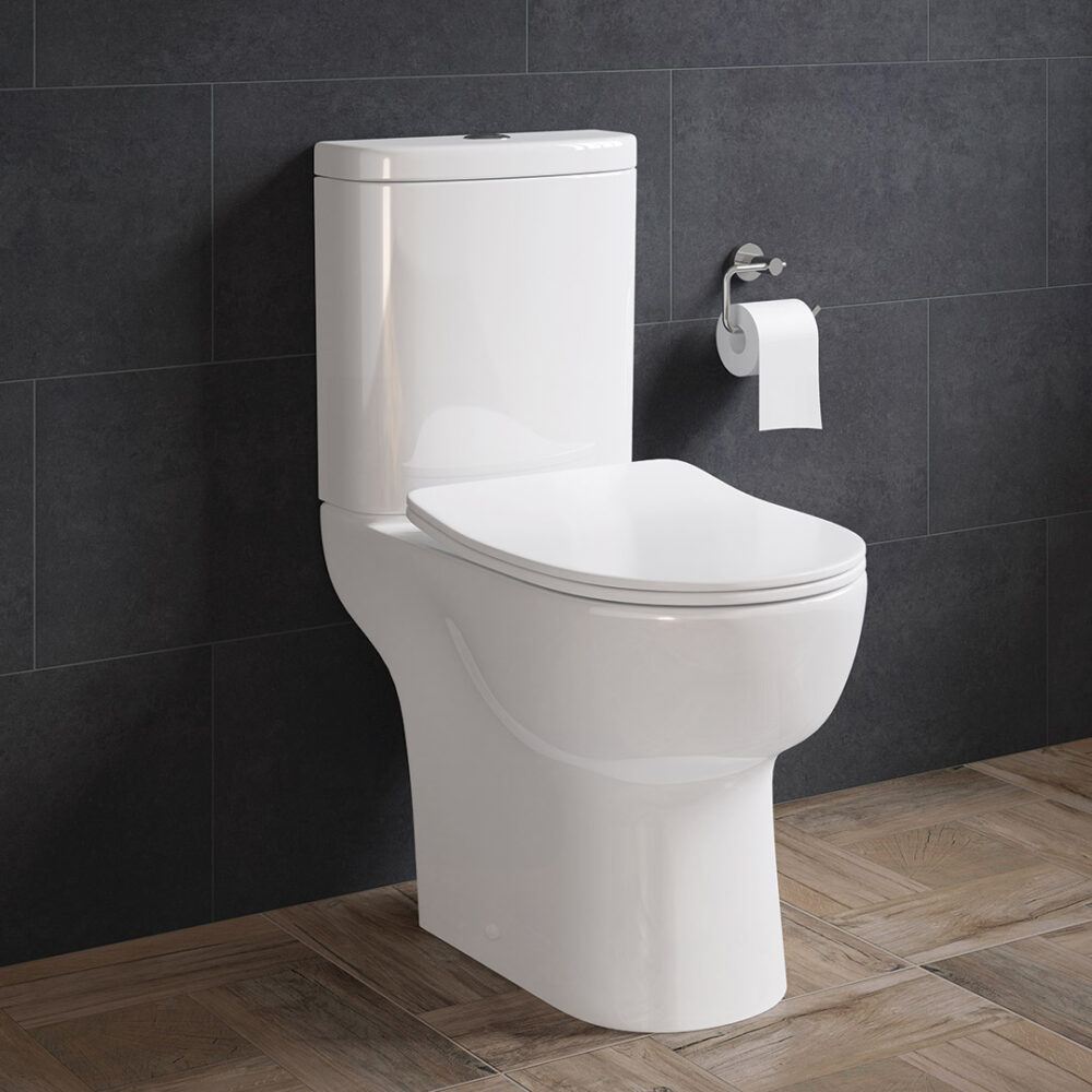 Finley Open Back Toilet Pan, Cistern & Slim Soft Close Seat - Image 2