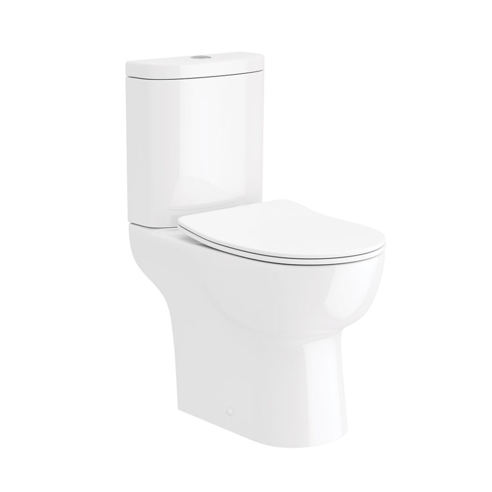 Finley Open Back Toilet Pan, Cistern & Slim Soft Close Seat