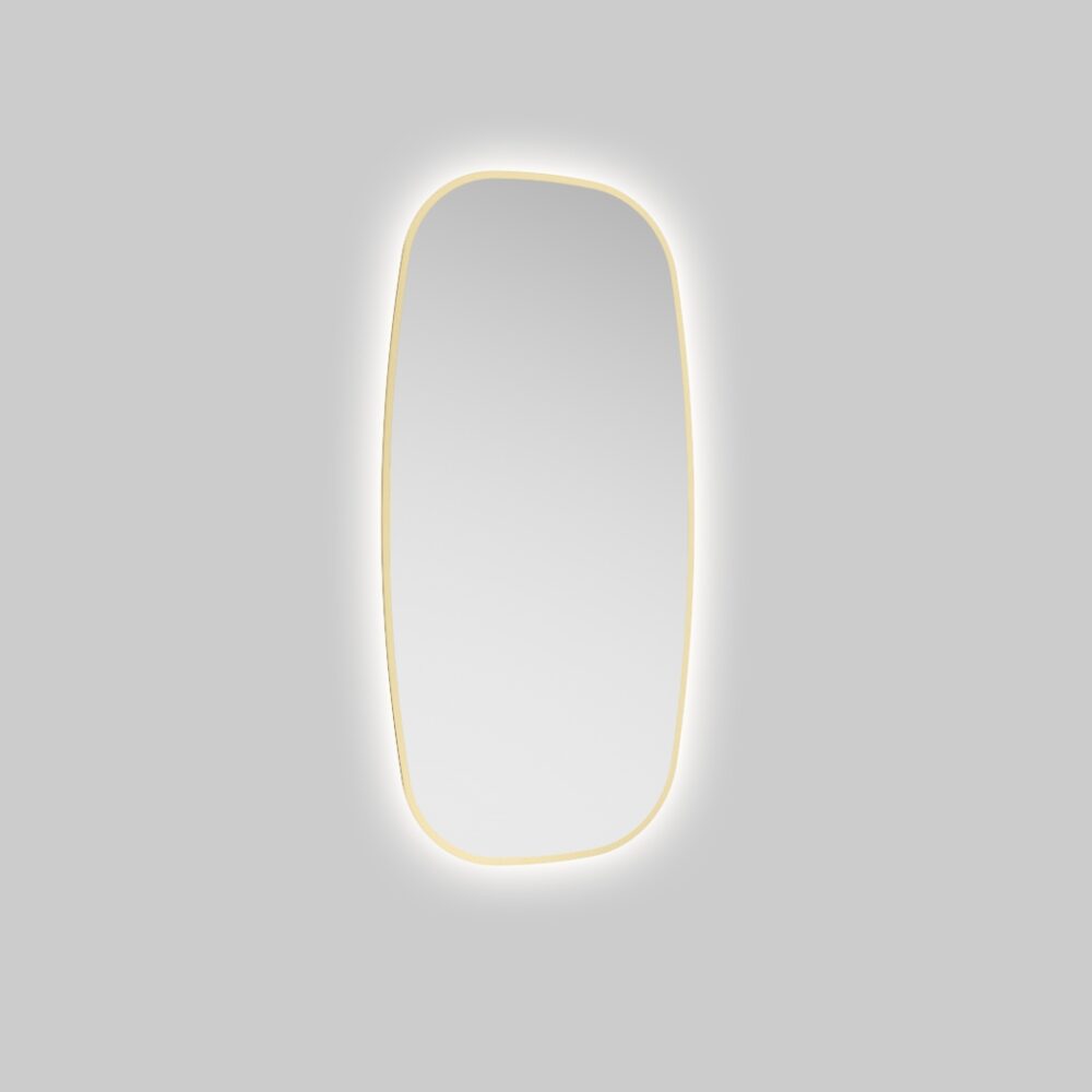 ECHO Arena Illuminated 450x900mm Mirror Brushed Gold