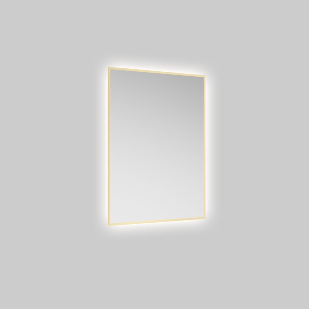 ECHO Rectangle Illuminated 500X700mm Mirror Brushed Gold