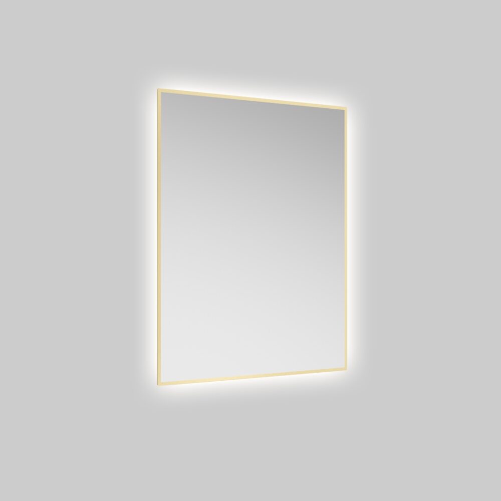 ECHO Rectangle Illuminated 600X800mm Mirror Brushed Gold