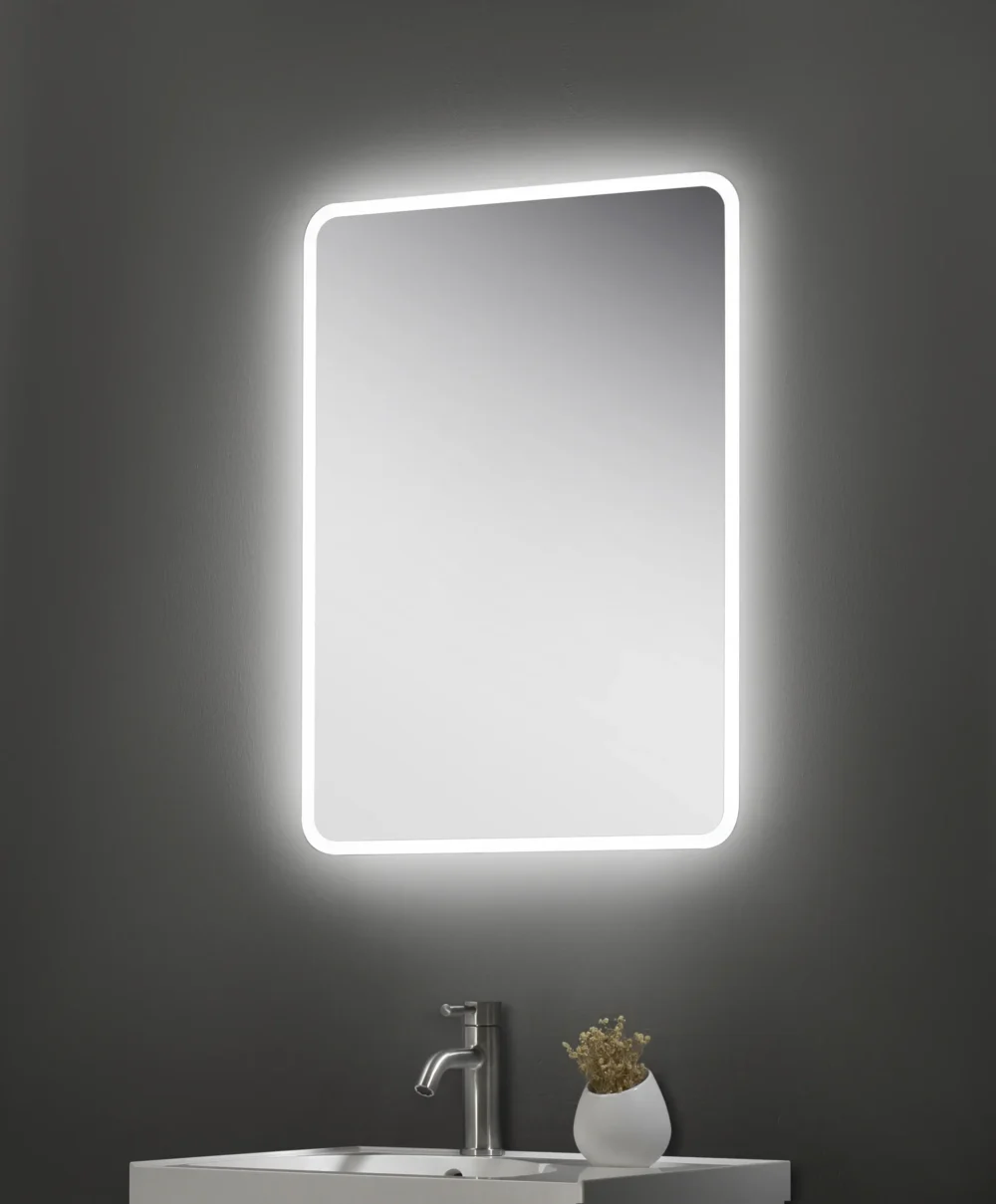 Angus Slimline LED Touch Mirror w. Demist - 500x700mm