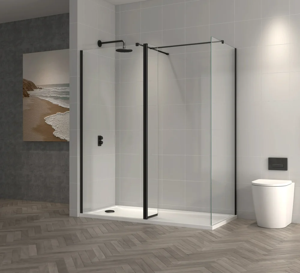 TI8 Wetroom Panel - 700x1950mm w. Chrome Profile Kit